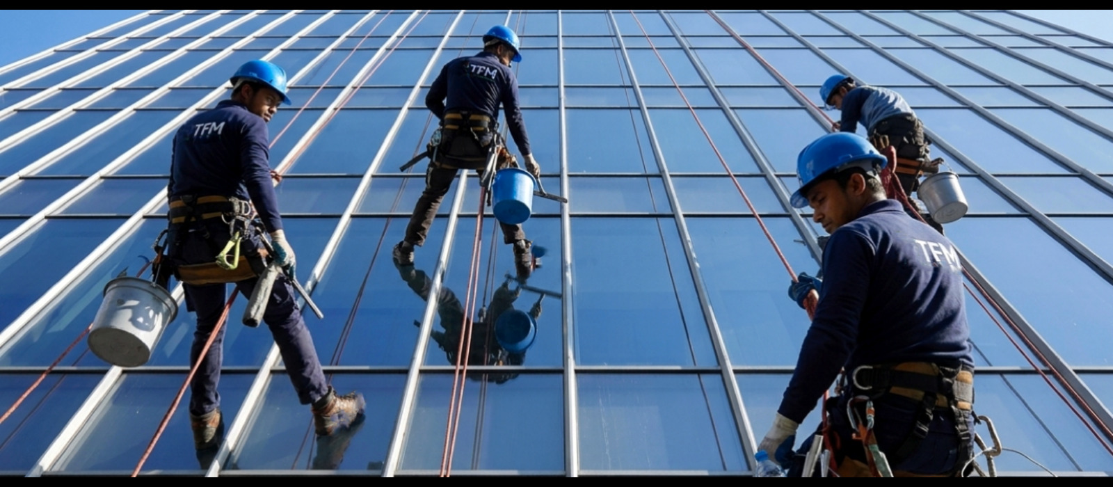 Glass Cleaning Services - Abseiling